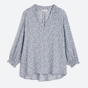 Monday Fun Veronica Smocked Sleeve Blouse NWT